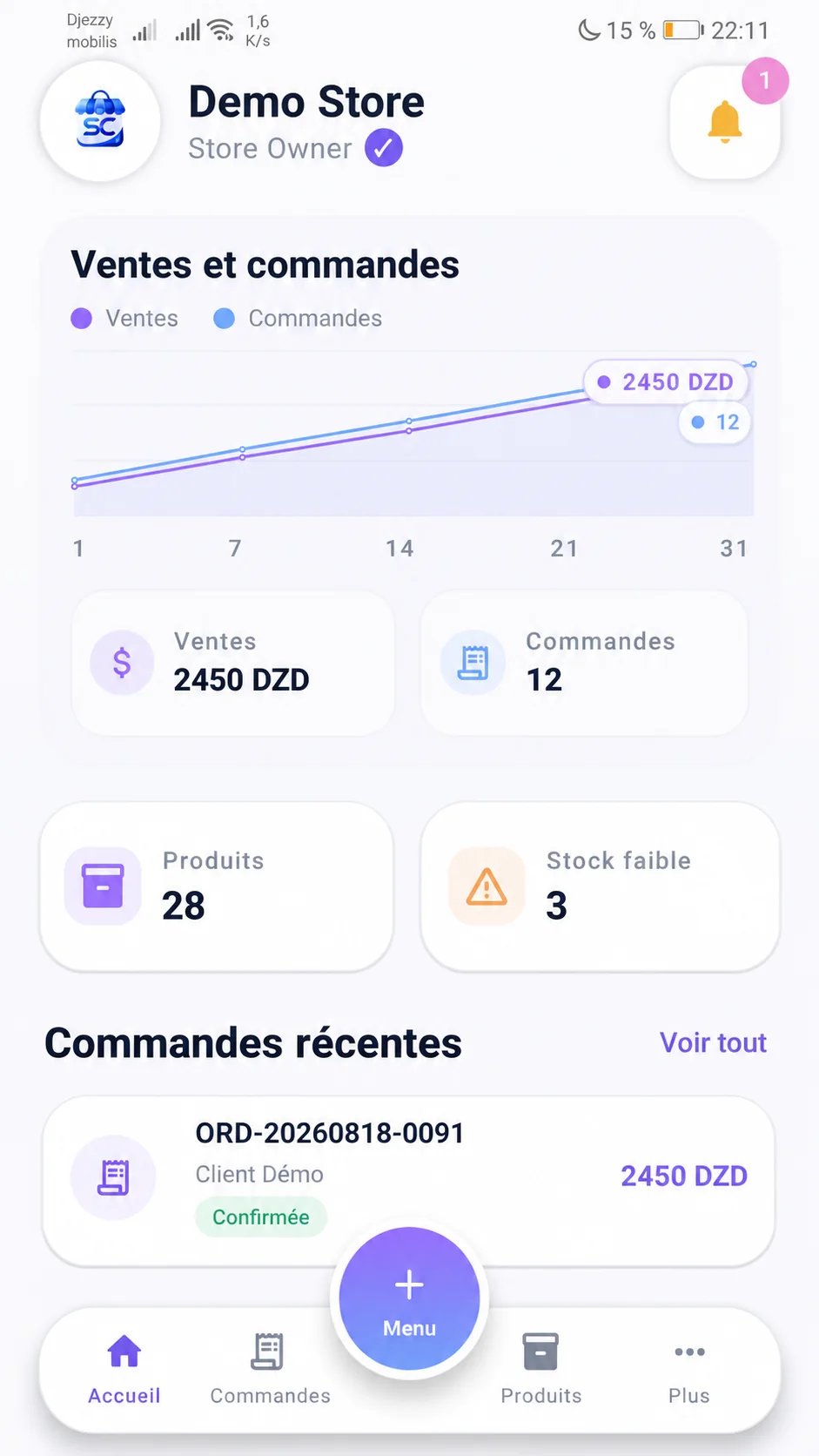 SC Manage dashboard